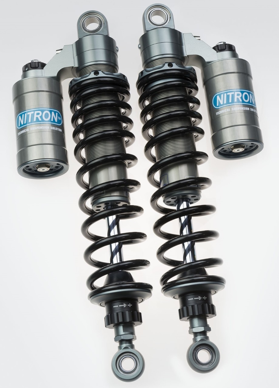 NITRON ナイトロン リアサスペンションツインショック TWIN R3シリーズ STREET TRIUMPH トライアンフ リアサスペンション サスペンション 足回り テーマカラー:タイタニウム / スプリングカラー:ブラック / ダンパーロッドコーティング(DLC):なし|ウェビック 店
