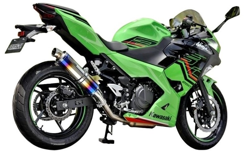 BEAMS ビームス R-EVO スリップオンマフラー 政府認証 Ninja250 Z250 KAWASAKI カワサキ マフラー サイレンサータイプ：ヒートチタンサイレンサー(重量：2.1kg【純正3.3kg】)