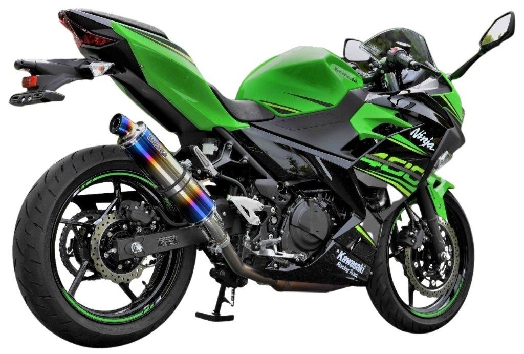 BEAMS ビームス R-EVO スリップオンマフラー ニンジャ400 KAWASAKI カワサキ マフラー サイレンサー：ヒートチタン／重量(純正3.8kg)：2.1kg