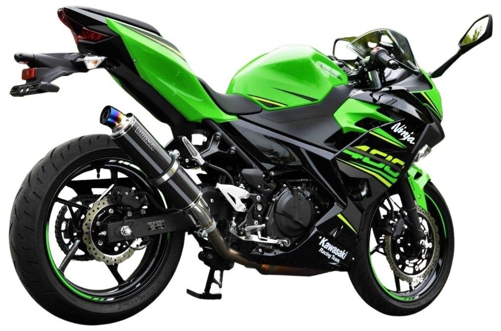BEAMS ビームス R-EVO スリップオンマフラー ニンジャ400 KAWASAKI カワサキ マフラー サイレンサー：カーボン／重量(純正3.3kg)：1.95kg