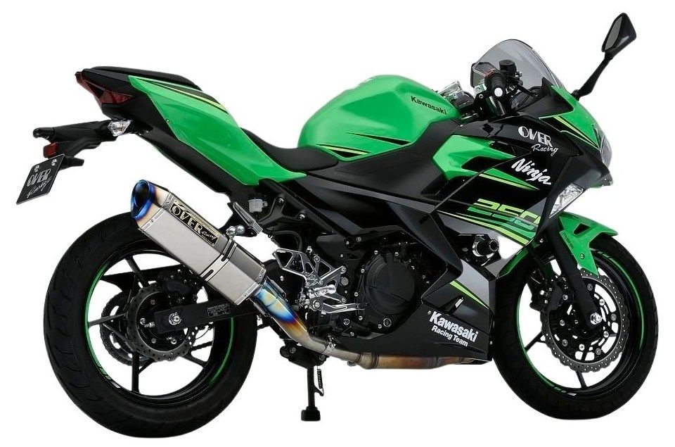 OVER オーヴァー TT-Formula RS フルチタン スリップオンマフラー Ninja250 KAWASAKI カワサキ マフラー