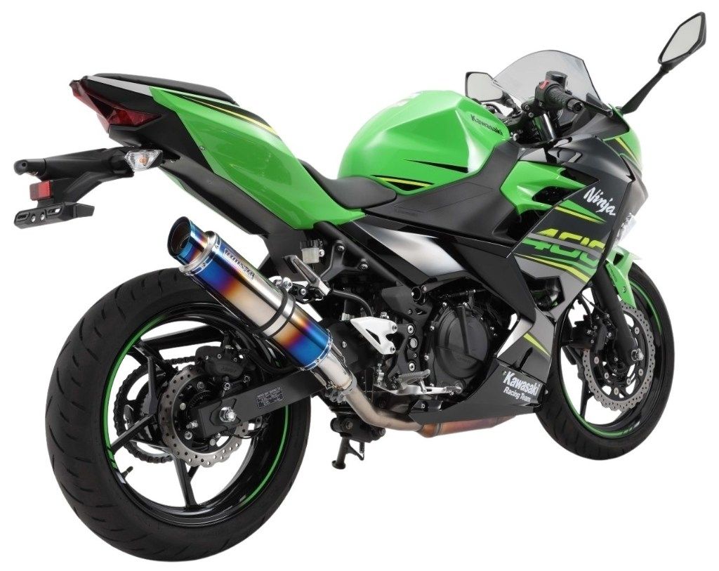 BEAMS ビームス R-EVO2 スリップオンマフラー ニンジャ400 2014- KAWASAKI カワサキ マフラー サイレンサー:ヒートチタン/重量(純正3.8kg):2.1kg