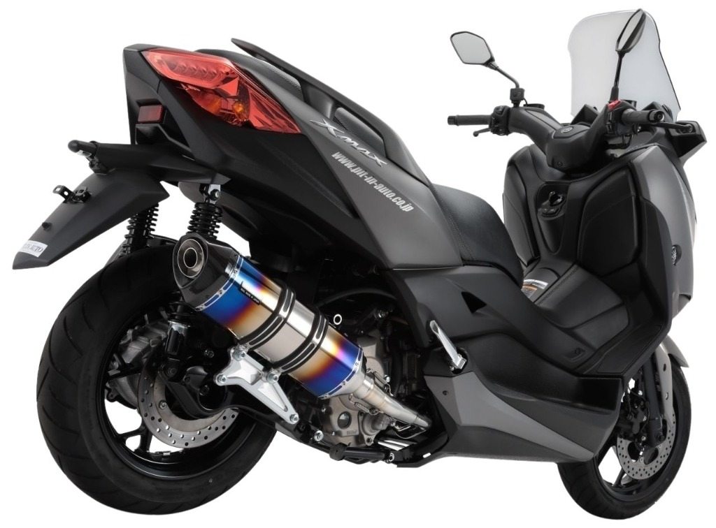 BEAMS ビームス GT-CORSA フルエキゾーストマフラー XMAX 250 XMAX300 YAMAHA ヤマハ マフラー サイレンサー：ヒートチタン／重量(純正7.05kg)：4.35kg｜ウェビック　店