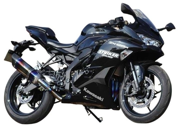STRIKER ストライカー 'INTER MODEL' SCフルエキゾースト OFF-TypeB JMCA Ninja ZX-25R SE KAWASAKI カワサキ フルエキゾーストマフラー マフラー サイレンサーカラー：チタンヒート