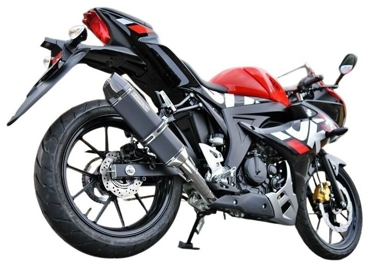 BEAMS ビームス CORSA-EVOII フルエキゾーストマフラー 政府認証 GSX-R125 GSX-R125S SUZUKI スズキ マフラー サイレンサー：MBK（マットブラック）(重量：3.5kg【純正5.35kg】)｜ウェビック　店