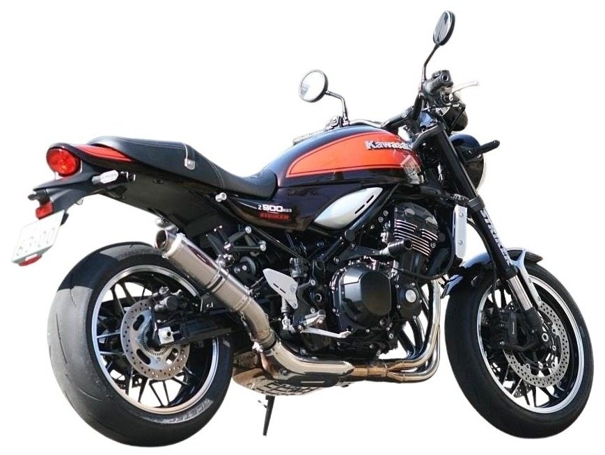 STRIKER ストライカー STREET CONCEPT[ストリートコンセプト] スリップオン ショートサイレンサー JMCA Z900RS CAFE KAWASAKI カワサキ スリップオンマフラー マフラー タイプ：チタンヒートカラー｜ウェビック　店