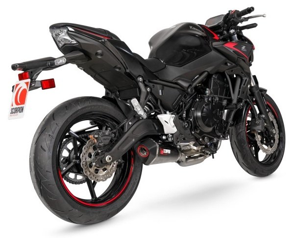 SCORPION スコーピオン セルケトテーパー フルエキゾーストマフラー Z650 KAWASAKI カワサキ マフラー タイプ：Carbon Fibre Sleeve／重量：3.3kg