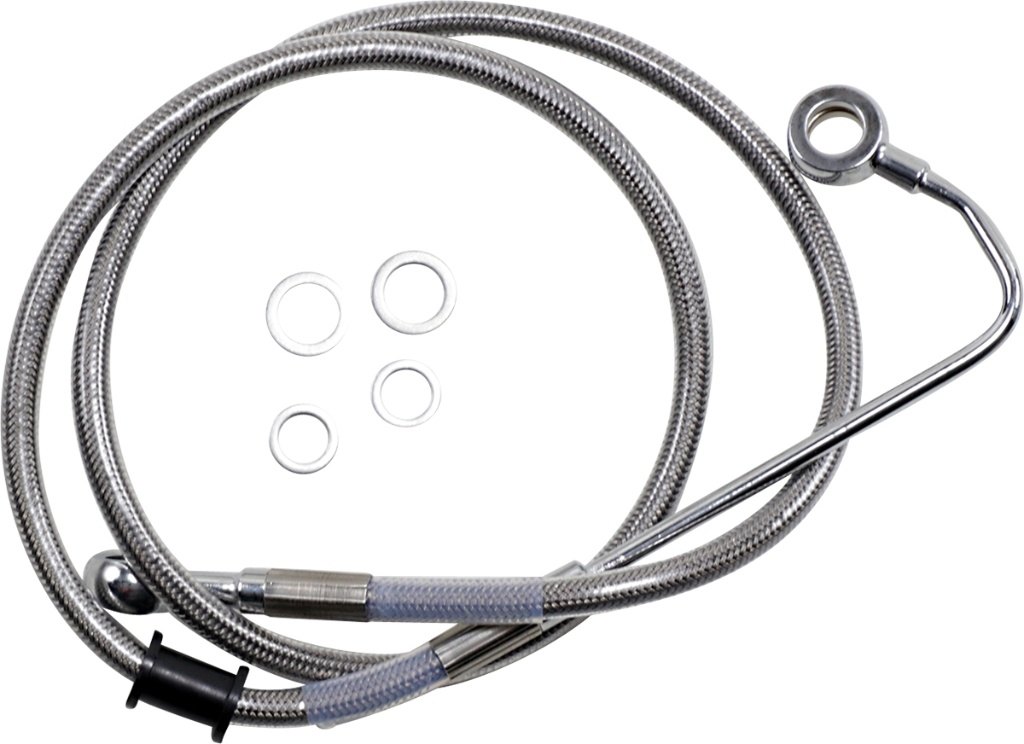 Drag Specialties ドラッグスペシャリティーズ Extended Length Stainless Steel フロントブレーキホース［1741-5756］ Softail Heritage Classic EFI FLSTCI HARLEY-DAVIDSON ハーレーダビッドソン ブレーキホース・クラッチホース ブレーキ