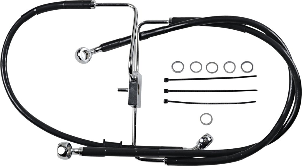 Drag Specialties ドラッグスペシャリティーズ Extended Length Stainless Steel フロントブレーキホース［1741-5852］ 1200 Roadster XLCX HARLEY-DAVIDSON ハーレーダビッドソン ブレーキホース・クラッチホース ブレーキ｜ウェビック　店