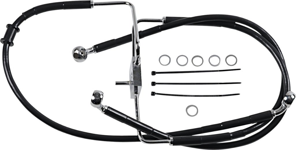 Drag Specialties ドラッグスペシャリティーズ Extended Length Stainless Steel フロントブレーキホース［1741-5854］ 1200 Roadster XLCX HARLEY-DAVIDSON ハーレーダビッドソン ブレーキホース・クラッチホース ブレーキ｜ウェビック　店