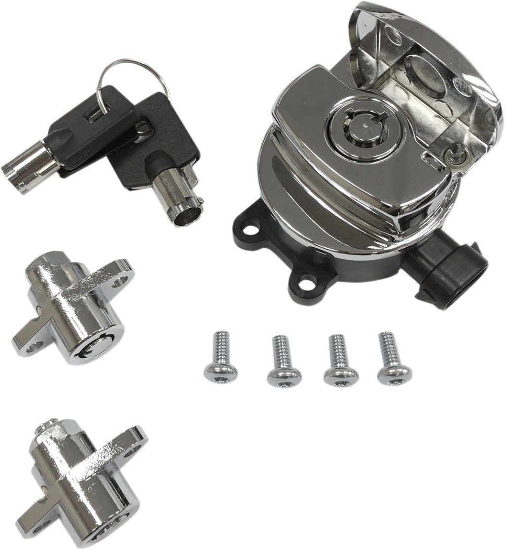 Drag Specialties ドラッグスペシャリティーズ Side Hinge Ignition Switch［2106-0411］ Road King Special FLHRXS EFI FLHR HARLEY-DAVIDSON ハーレーダビッドソン キーシリンダー・鍵 スイッチ・ハーネス関係 電装系