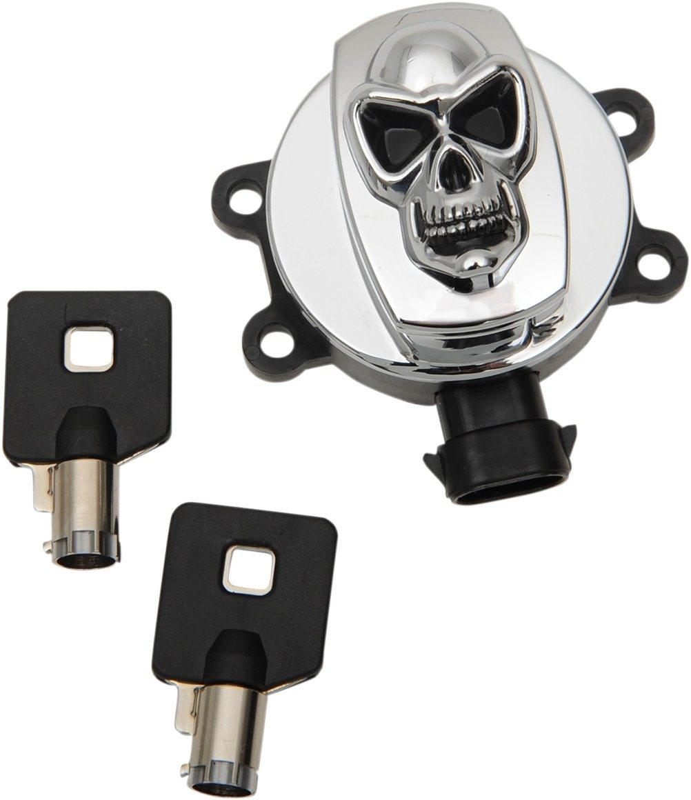 Drag Specialties ドラッグスペシャリティーズ Skull ignition Switch［2106-0420］ HARLEY-DAVIDSON ハーレーダビッドソン キーシリンダー・鍵 スイッチ・ハーネス関係 電装系