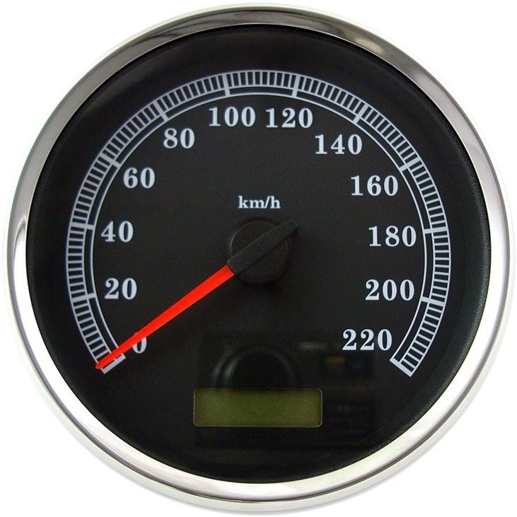 Drag Specialties ドラッグスペシャリティーズ 5インチ プログラマブル 電子式キロ表示スピードメーター［2210-0464］ HARLEY-DAVIDSON ハーレーダビッドソン スピードメーター メーター・インジケーター関係 電装系｜ウェビック　店