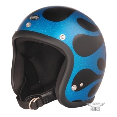 DIN MARKET ディンマーケット AVENGER HELMETS FIRE BLUE ジェットヘルメット ヘルメット