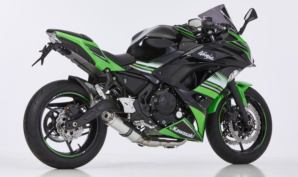 HURRIC フリック Supersport Komplettanlage (2-1) Ninja 650 Z650 KAWASAKI カワサキ フルエキゾーストマフラー マフラー material：polished aluminium／colour：silver