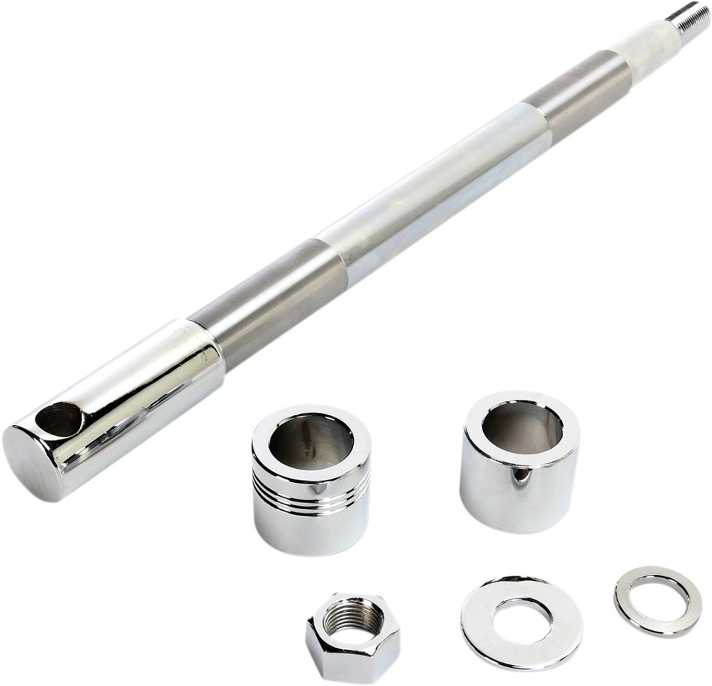 Drag Specialties ドラッグスペシャリティーズ Chrome Axle Kit［0214-0953］ Softail Standard EFI FXSTI FXST Wide Glide FXDWG Deuce FXSTD Night Train FXSTB FXSTBI Screamin’ Eagle FXSTDSE2 FXDWGI FXSTDI FXSTDSE HARLEY-DAVIDSON ハーレーダビッドソン 足回り