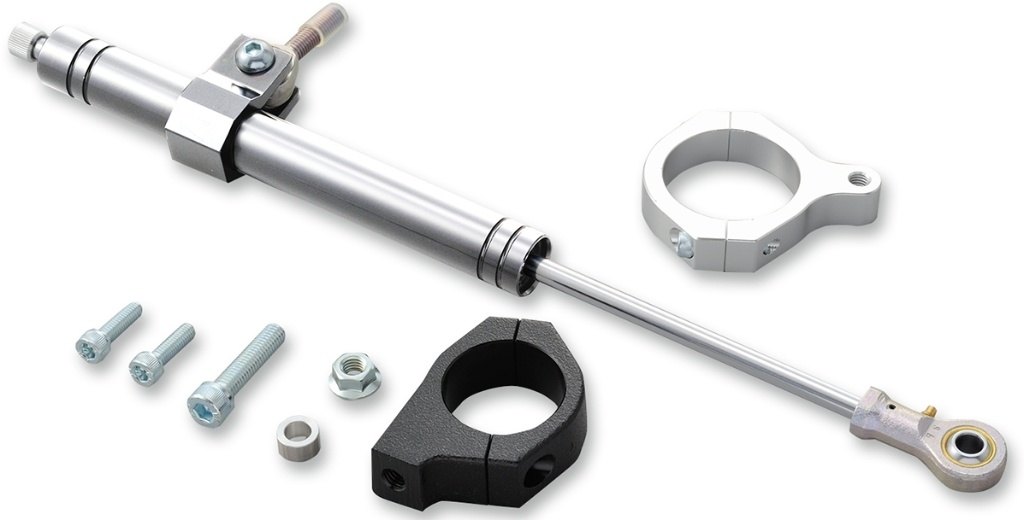 Drag Specialties ドラッグスペシャリティーズ Steering Damper Kits［0414-0527］ Super Glide EFI FXDI Street Bob FXDB Custom FXDCI Low Rider FXDL FXD35 S FXDLS Switchback FLD Fat FXDF Wide FXDWGI HARLEY-DAVIDSON ハーレーダビッドソン ステアリングダンパー