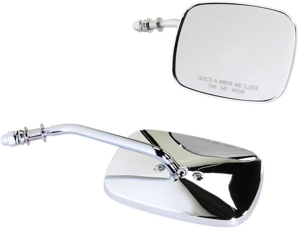 Drag Specialties ドラッグスペシャリティーズ OEM-Style Rectangular Mirrors［0640-0980］ ミラー ハンドル