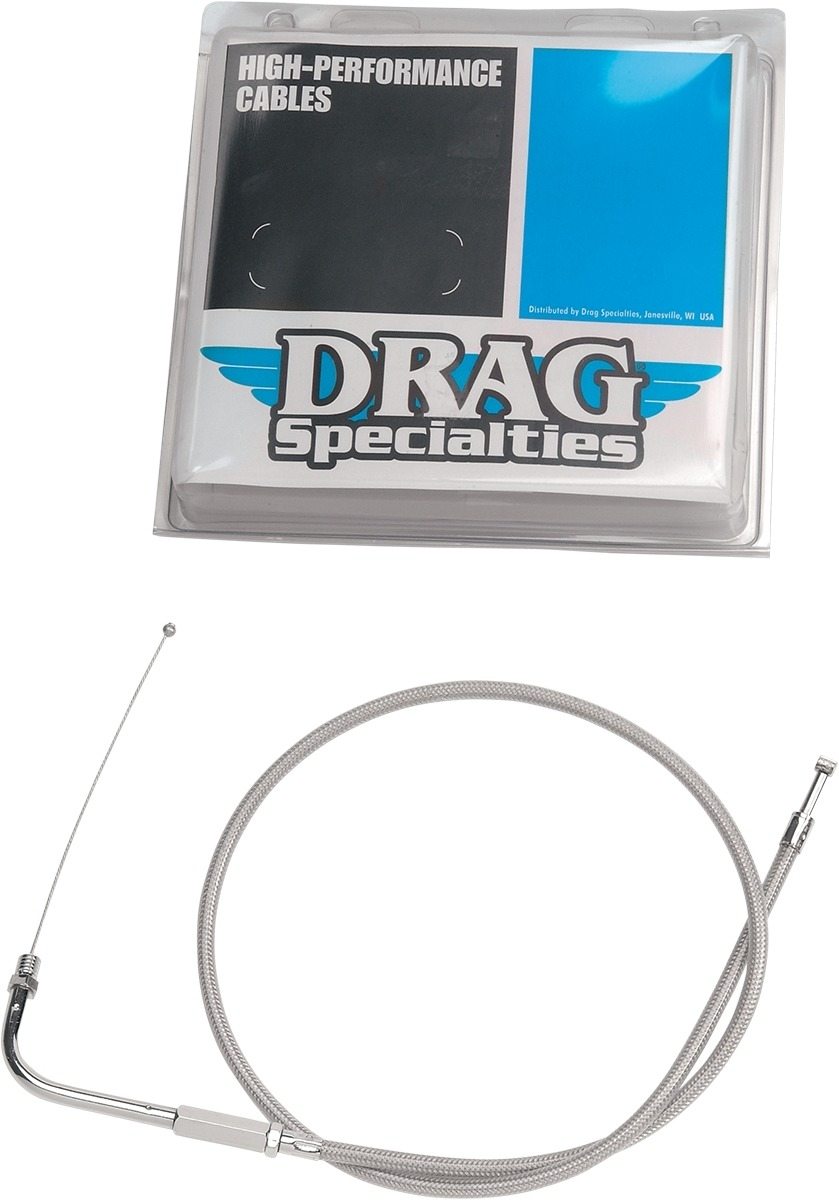 Drag Specialties ドラッグスペシャリティーズ Stainless Braided Idle Cable［0651-0123］ Tour Glide Classic FLTC Electra Ultra FLHTCU Sport FLHS FLHTC Standard FLHT FLTCU HARLEY-DAVIDSON ハーレーダビッドソン スロットルワイヤー・アクセルワイヤー ハンドル