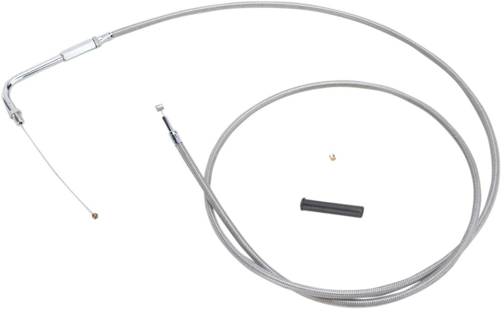 Drag Specialties ドラッグスペシャリティーズ Stainless Braided Throttle Cable［0651-0702］ HARLEY-DAVIDSON ハーレーダビッドソン スロットルワイヤー・アクセルワイヤー ハンドル周辺パーツ ハンドル