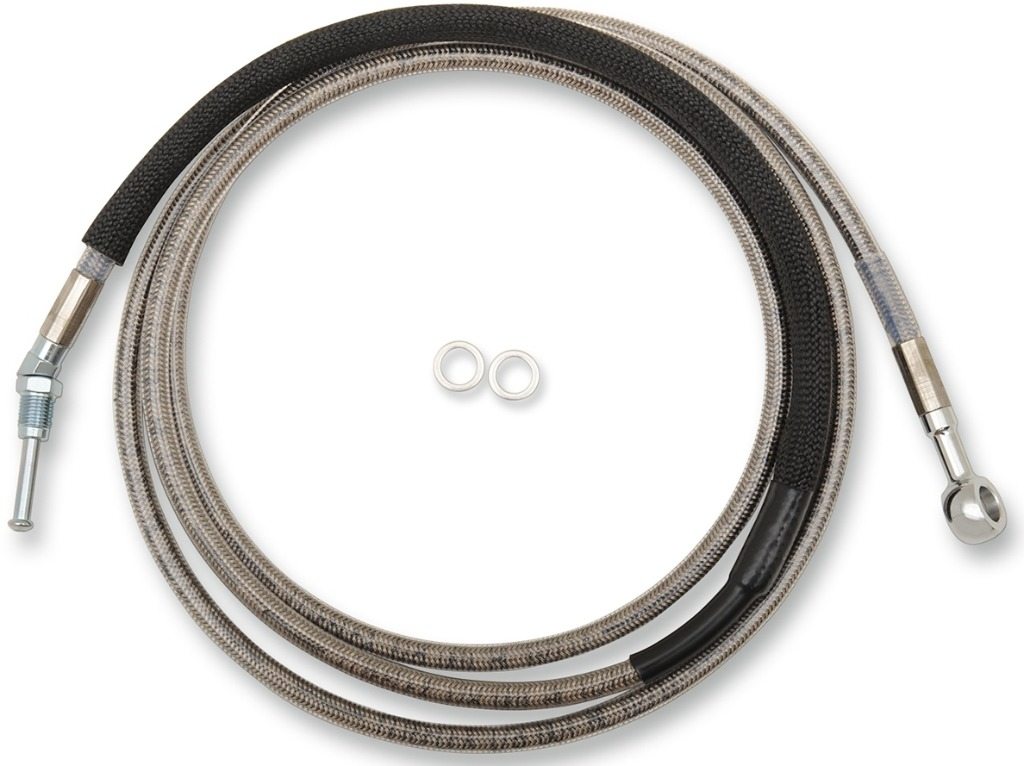 Drag Specialties ドラッグスペシャリティーズ ステンレス 油圧クラッチライン［0661-0059］ HARLEY-DAVIDSON ハーレーダビッドソン クラッチワイヤー ハンドル周辺パーツ ハンドル｜ウェビック　店