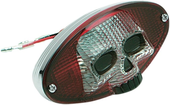 Drag Specialties ドラッグスペシャリティーズ レッド＆クリア スカルテールランプ［0902-1242］ テールランプ 灯火類 電装系｜ウェビック　店