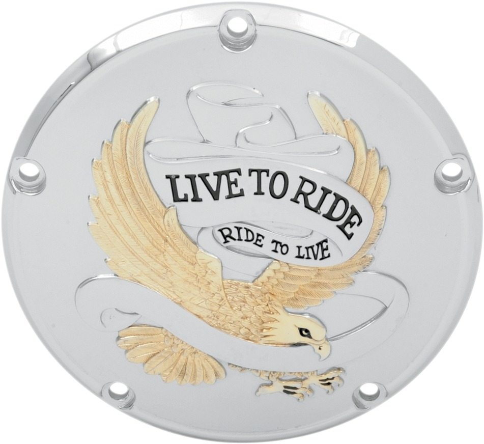 Drag Specialties ドラッグスペシャリティーズ Live To Ride Derby Cover［1107-0158］ HARLEY-DAVIDSON ハーレーダビッドソン クランクケースカバー エンジンパーツ エンジン