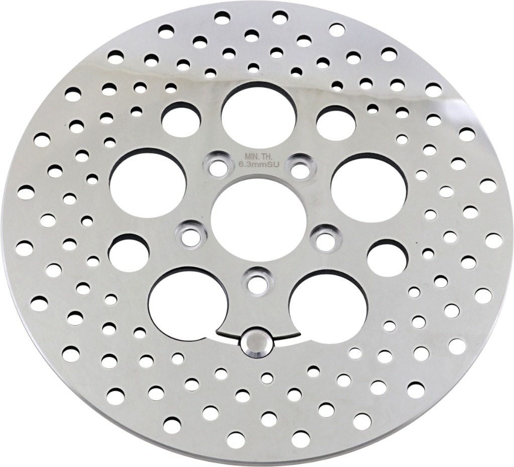 Drag Specialties ドラッグスペシャリティーズ Polished Stainless Steel Drilled Brake Rotor リアディスクローター［1710-1062］ HARLEY-DAVIDSON ハーレーダビッドソン ブレーキディスクローター ブレーキ