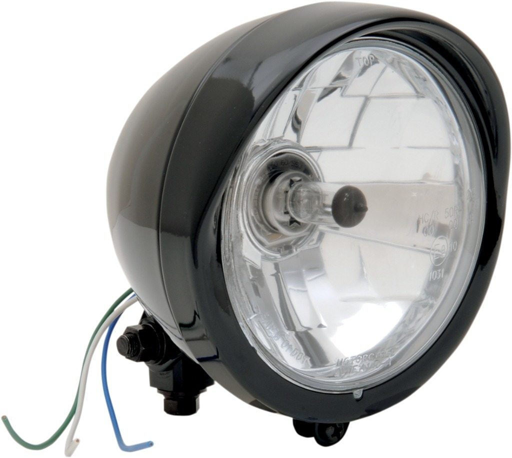 Drag Specialties ドラッグスペシャリティーズ Diamond-Style Bottom-Mount 5-3/4\' Headlight Assemblies［2001-0551］ ヘッドライト 灯火類 電装系