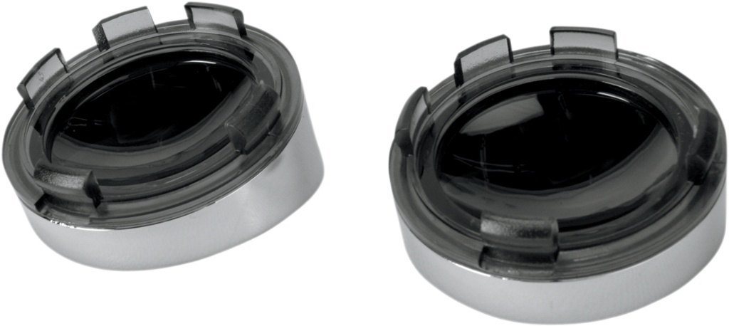 Drag Specialties ドラッグスペシャリティーズ Visor-Style Bezel and Lens for Deuce-Style Turn Signals［2020-0402］ ウインカーレンズ 灯火類 電装系