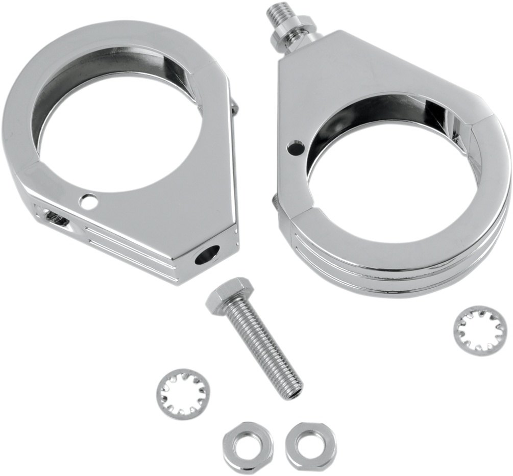 Drag Specialties ドラッグスペシャリティーズ Turn Signal Fork Clamps［2040-0461］ ウインカーステー・マウント 灯火類 電装系
