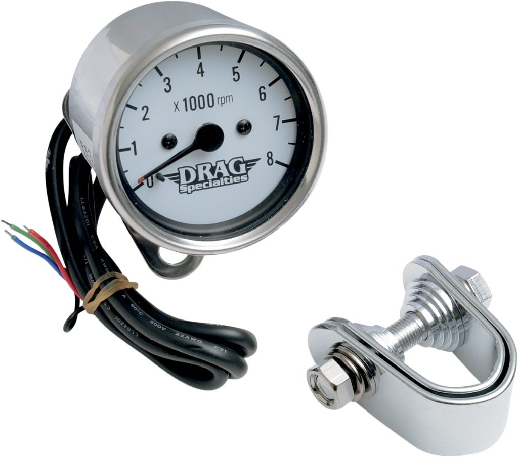 Drag Specialties ドラッグスペシャリティーズ 2.4インチ ミニ電子式 8000 RPM タコメーター［2211-0058］ HARLEY-DAVIDSON ハーレーダビッドソン タコメーター メーター・インジケーター関係 電装系｜ウェビック　店