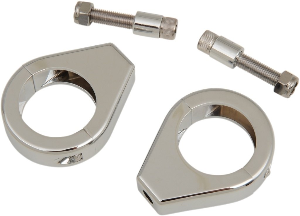 Drag Specialties ドラッグスペシャリティーズ Turn Signal Fork Clamps［DS-222191］ ウインカーステー・マウント 灯火類 電装系