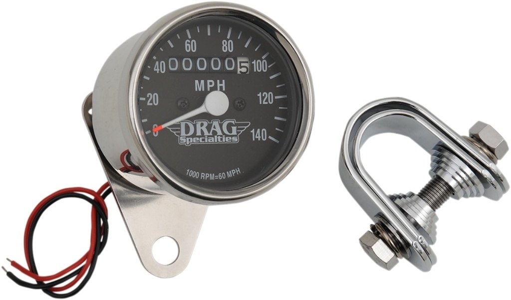Drag Specialties ドラッグスペシャリティーズ 2.4' Mini Mechanical Speedometer［DS-244130］ 1200 Super Glide FX HARLEY-DAVIDSON ハーレーダビッドソン スピードメーター メーター・インジケーター関係 電装系 10,453円