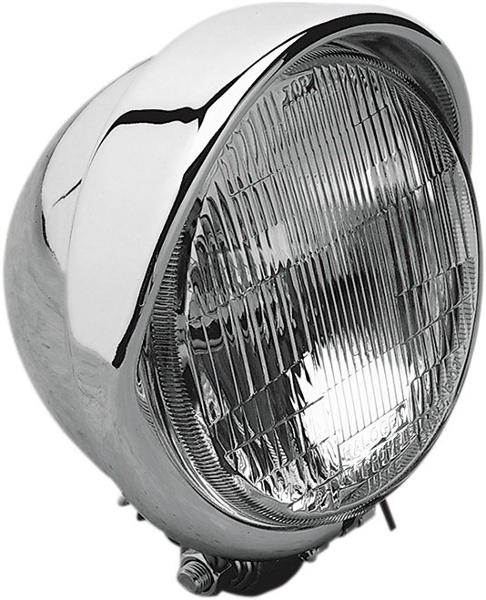 Drag Specialties ドラッグスペシャリティーズ 5-3/4' Chrome Headlight Assembly w/ Built-In Visor［DS-280095］ ヘッドライト 灯火類 電装系