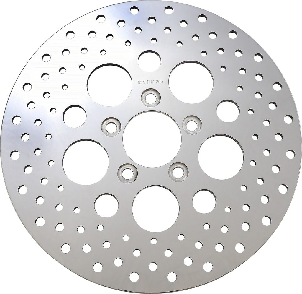Drag Specialties ドラッグスペシャリティーズ Polished Stainless Steel Drilled リアディスクローター［DS325092］ HARLEY-DAVIDSON ハーレーダビッドソン ブレーキディスクローター ブレーキ 22,624円