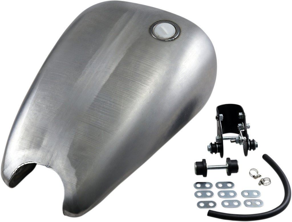 Drag Specialties ドラッグスペシャリティーズ Extended Smooth-Top QuickBob Rubber-Mount Gas Tank［DS-391352］ 883 Hugger XLH 1200 Custom XLC Roadster XLR Sportster 1000 XR 1100 XLS Deluxe Sport XLX HARLEY-DAVIDSON ハーレーダビッドソン ガソリンタンク 外装
