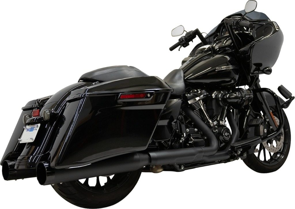 BASSANI バッサーニ 4-1/2' Straight Can Mufflers HARLEY-DAVIDSON ハーレーダビッドソン スリップオンマフラー マフラー Color／Finish：Black［1801-1774］｜ウェビック　店