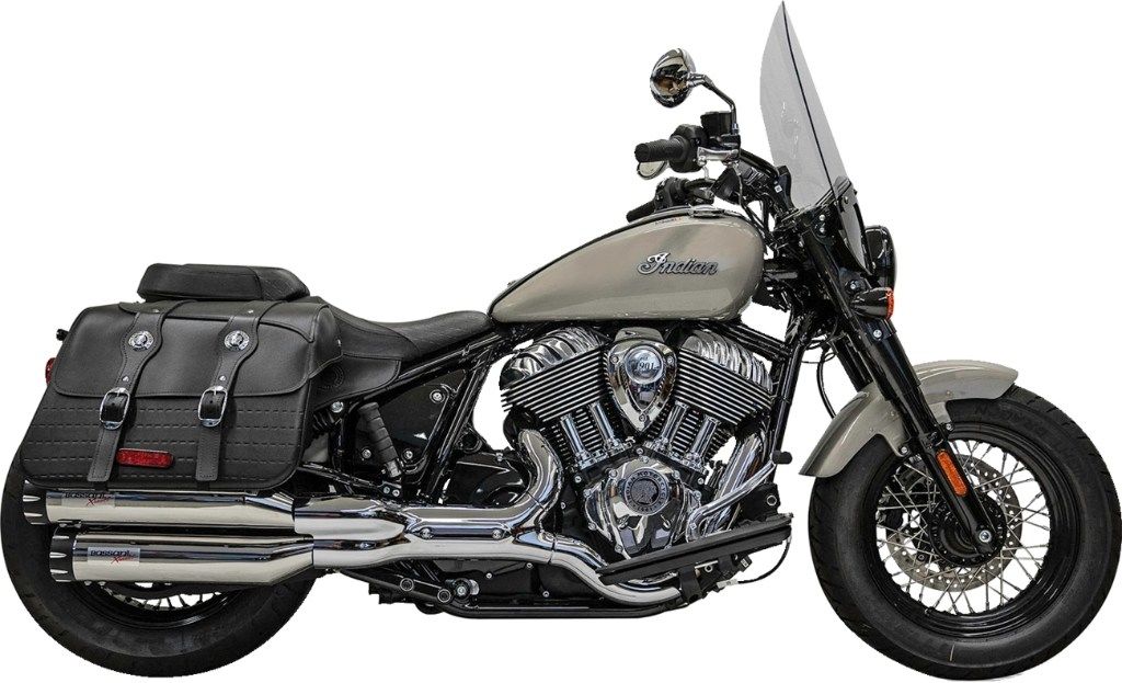 BASSANI バッサーニ 4' スリップオンマフラー Super Chief Limited Bobber Dark Horse INDIAN MOTORCYCLE インディアン マフラー Color／Finish：Chrome［1811-4469］