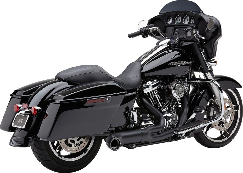 COBRA コブラ Turn Out 2-into-1 フルエキゾーストマフラー HARLEY-DAVIDSON ハーレーダビッドソン マフラー Color/Finish：Black［1800-2555］