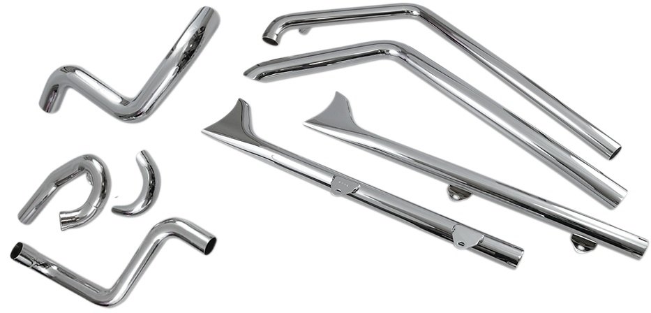 BASSANI バッサーニ Fishtail True Dual Exhaust System without Baffles［1800-1669］ HARLEY-DAVIDSON ハーレーダビッドソン フルエキゾーストマフラー マフラー