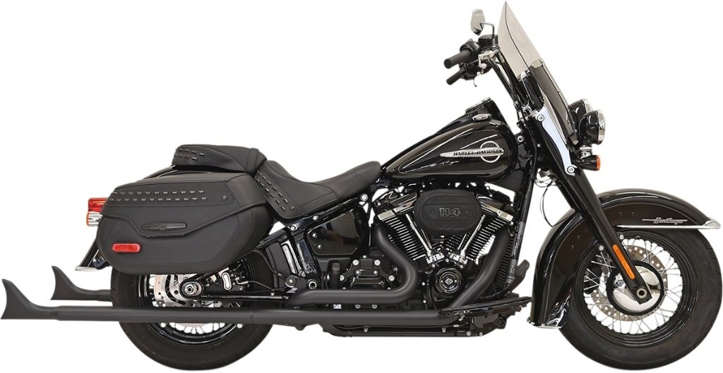 BASSANI バッサーニ Fishtail True Dual Exhaust System［1800-2408］ Softail Deluxe FLDE Heritage Classic FLHC HARLEY-DAVIDSON ハーレーダビッドソン フルエキゾーストマフラー マフラー｜ウェビック　店
