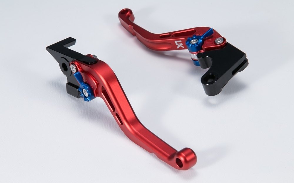 U-KANAYA ユーカナヤ スタンダードタイプ ショートアルミビレットレバーセット レブル1100 HONDA ホンダ ブレーキ・クラッチレバーセット ハンドル周辺パーツ ハンドル レバーカラー：マットレッド / アジャスターカラー：マットレッド