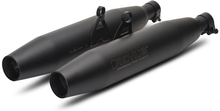 REMUS レムス Tapered muffler Sport Exhaust Triumph Street Twin，left／right，without catalytic converter，stainless steel black，NO EC-approval スリップオンマフラー Twin MY TRIUMPH トライアンフ マフラー