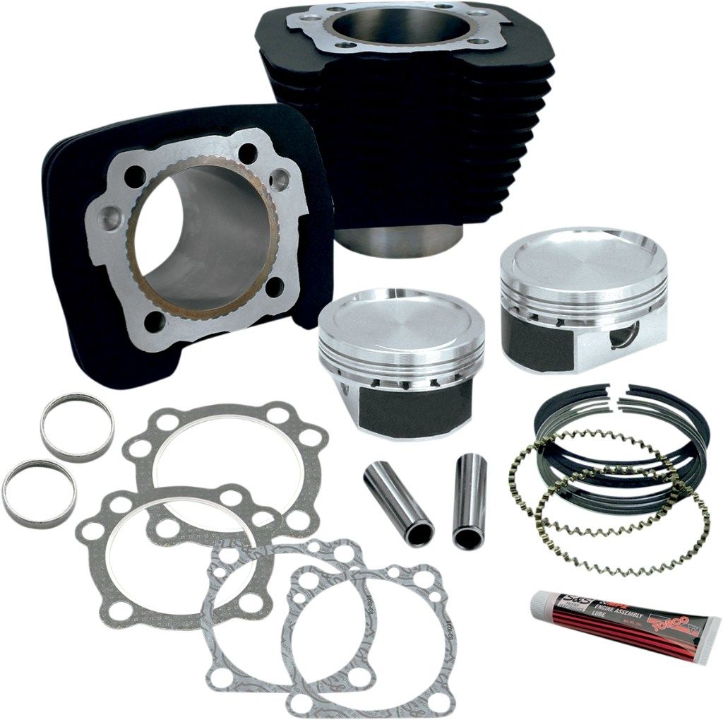 S&S CYCLE エスアンドエス サイクル 1200cc Conversion Kit for XL883 HARLEY-DAVIDSON ハーレーダビッドソン シリンダー エンジンパーツ エンジン Color/Finish：Black/Powder-Coated/Wrinkle Black(Base Color：Black)［0903-0945］