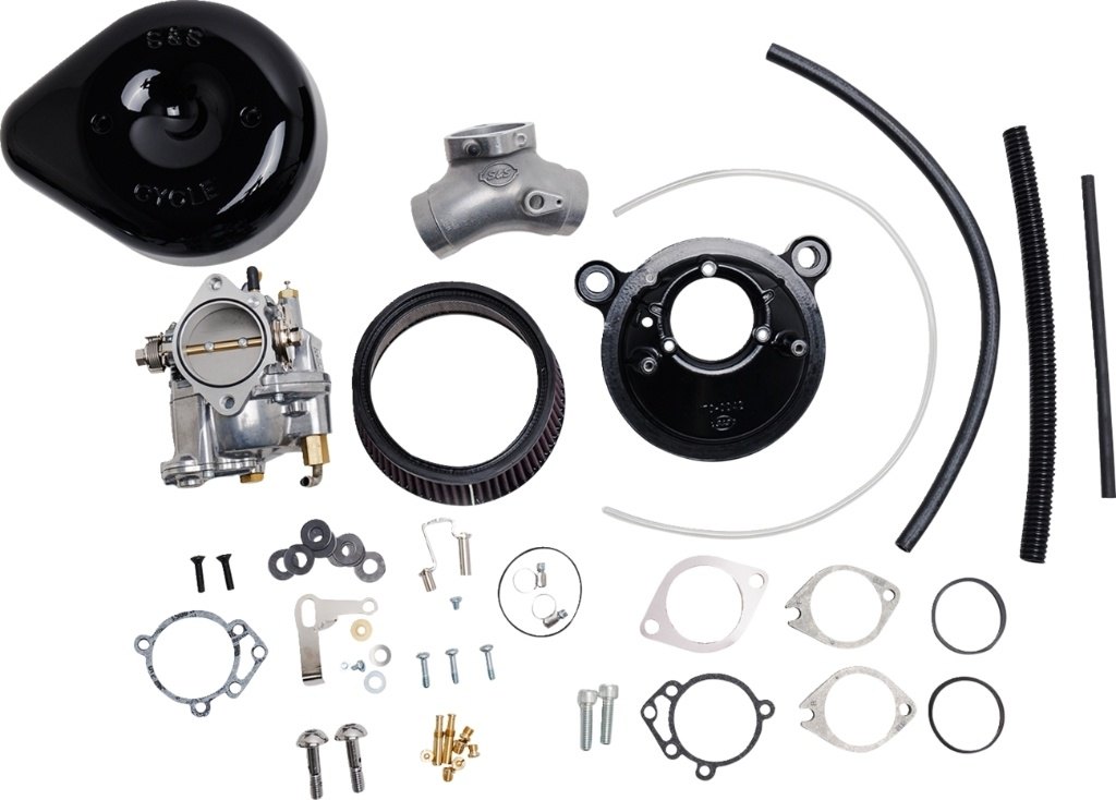 S&S CYCLE エスアンドエス サイクル Super E/G Carburetor and Stealth Kits HARLEY-DAVIDSON ハーレーダビッドソン キャブレター 吸気関連 エンジン Color/Finish：Black(Base Color：Black)［1001-0086］