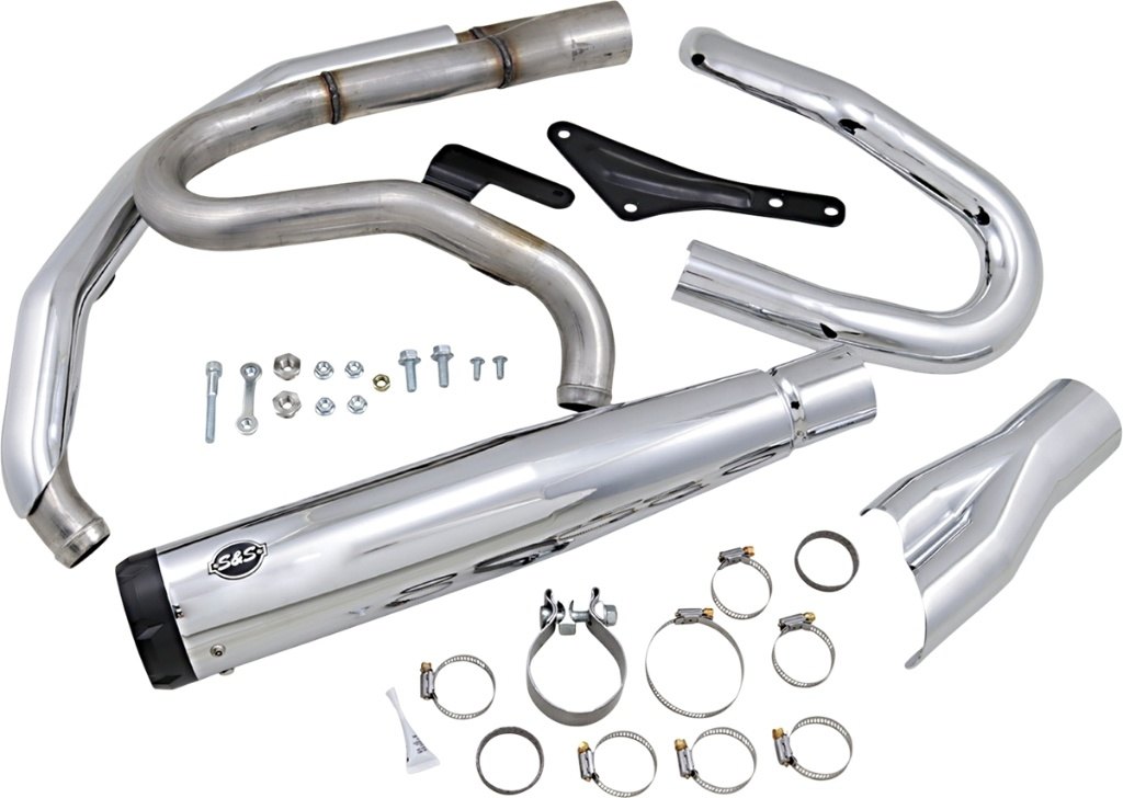 S&S CYCLE エスアンドエス サイクル SuperStreet 2：1 フルエキゾーストマフラー Softail Breakout 114 FXBRS Fat Boy FLFBS FLFB FXBR FXDR HARLEY-DAVIDSON ハーレーダビッドソン マフラー Color/Finish：Chrome(Base Finish：Chrome)［1800-2468］