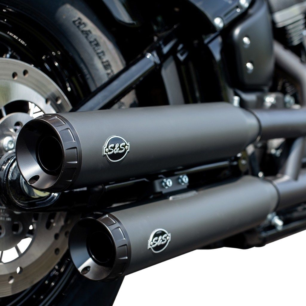 S&S CYCLE エスアンドエス サイクル Grand National Race スリップオンマフラー［1801-1360］ Softail Street Bob FXBB Breakout 114 FXBRS Slim FLSL Fat Boy FLFBS Low Rider FXLR FLFB FXBR HARLEY-DAVIDSON ハーレーダビッドソン スリップオンマフラー マフラー