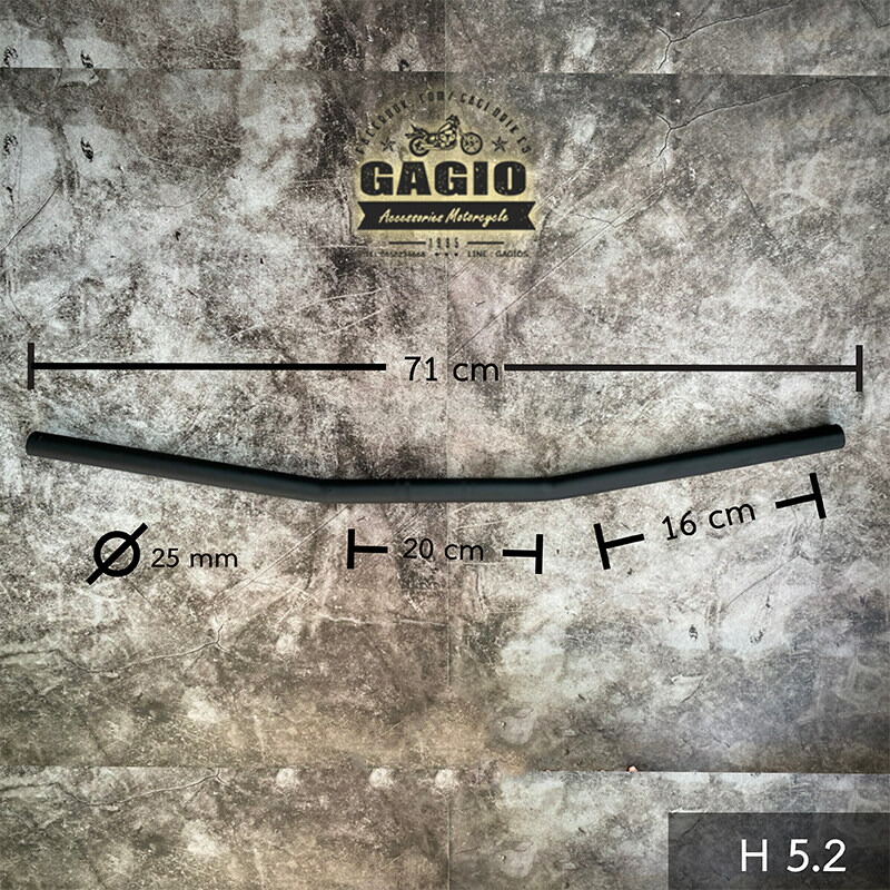 GAGIO MOTOR PARTS ガジオモーターパーツ Dave style handlebar, bent tip,steel size 25 mm (No.5) ハンドルバー ハンドル