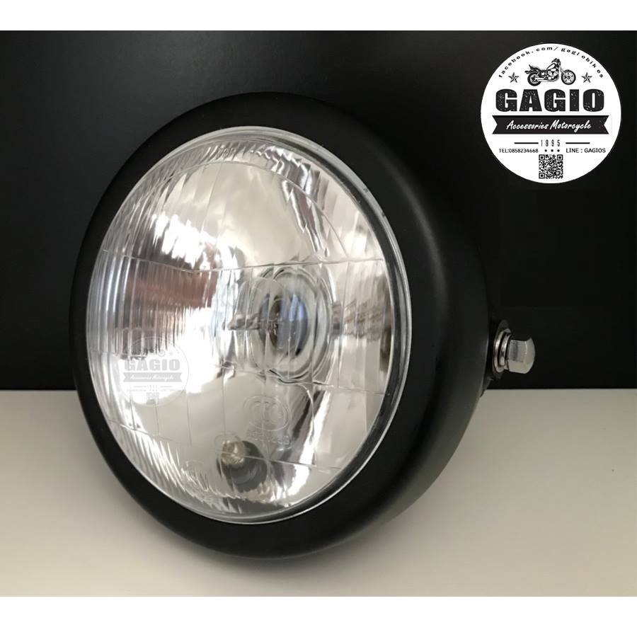 GAGIO MOTOR PARTS ガジオモーターパーツ 6 inch round headlight， clear lens. ヘッドライト 灯火類 電装系